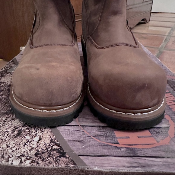 NEW Hoss Boot Company Aspen Logger Pull On Brown Boots - Size 7 EE - Picture 7 of 9